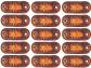 Feux LED orange 24V lot de 10 pour D�gagement camion remorque bus van caravane
