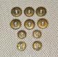 Set of Door Ornament Lock Bronze 10 Pieces Collection Decoration Hardware