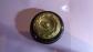SONNETTE RONDE MARBRE NOIR VEINE BLANC A  GORGE    BT BRONZE    N� S37