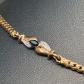 BIJOU   Superbe fin collier plaqu� or   saphir #48