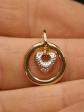 Ancien Pendentif M�daille Plaqu� Or Coeur