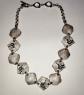 Collier  Sautoir Yves Saint Laurent  M�tal de couleur Argent� YSL Haute Couture
