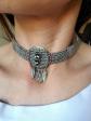 Vintage Collier Ras De Cou Style Am�rindien Navajo Plumes