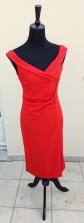 Robe crayon rouge vif �l�gante, en parfait �tat, taille 38-S