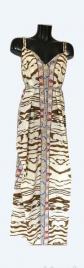 TB Robe longue BEL AIR, coton, zebr�e, Taille 38, TBE
