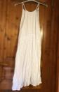 Zara  robe blanche � brides style frip�e doubl�e tissu blanc femme taille M