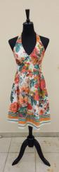 Robe d'�t� dos nu Zara, style 1950s, orange-floral, Fr 36-S