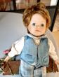 Poup�e Porcelaine Vintage Petit Gar�on blond balan�oire romantique TBE mignon