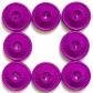 Lot de 8  boutons 22,5 mm   Plastique violet vintage ann�es 60