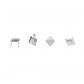 Lot de 100 clous � griffes   Forme losange   6x8mm