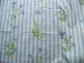 COUPON DE TISSU RAYURES FLEURIES ET BLEU  180 cm x 95 cm    TIS 137