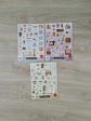 Lot de 3 planches A4 de stickers autocollant recto verso pour bujo bullet decora