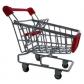 Chariot caddie range fournitures de supermarch� miniature pour bureau orange
