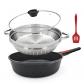 Po�le � frire 28 cm, lot de 4 po�les antiadh�sive po�le avec couvercle, panie...