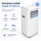 Climatiseur Mobile avec �vacuation   Kit Fen�tre   7000 BTU   15m2   Silencieux