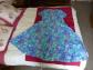 LONGUE MAXI Robe Printemps Et� Femme Taille 48 XL Bleue Verte MOTIF FLORAL