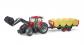 03198   Case IH Optum 300CVX avec chargeur frontal & remorque de transport