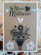 Carte avec pochette cadeau   bouquet de fleurs   Merci Ma�tresse