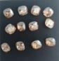 lot de 12 cabochons carr� 12 mm en cristal dor� swarovski   ancien stock