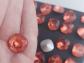lot de 25 cabochons carr� 12 mm en cristal orang� swarovski   ancien stock