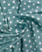 Tissu popeline de coton bleu �toile blanche   vendu au m�tre