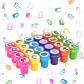 Huntrix   Lot de 24 tampons auto encreurs ronds pour enfants de 3 ans et plus