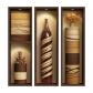 Stickers Mural 3D Boh�me 49x15cm Lot de 3 Autocollants Muraux avec Bouteille
