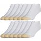 656f Cotton No Show Athletic Socks, Multipairs Chaussettes, Blanc (12 Paires)