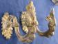 2 embrasses rideaux anciennes d�coration  laiton dor� Profondeur 14 cm