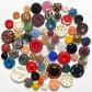 Lot de 65 boutons vintage 11,5 � 34 mm   Plastique ajour� multicolore
