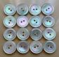 Nacre v�ritable 13 mm   Lot de 16 boutons vintage