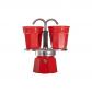 Set cafetiere italienne   2 tasses   BIALETTI   Mini express   Inox - Rouge