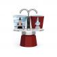 Set cafetiere italienne   2 tasses   BIALETTI   Mini express MAGRITTE   Inox -