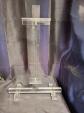 grand chevalet de table vintage en plexiglass pour tableau peinture H 54 cm