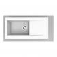 STRADOUR Evier a encastrer resine Lierra 1000x500mm 1 grande cuve    Blanc