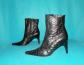 Bottines RICCARDO BANFI Italien Leder Schlangenleder Schwarz EU 38