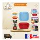 Moule Silicone pour Friteuse � Air : Ensemble de 2 Pans, Coloris Rouge et Bleu