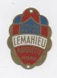 ANCIENNE PLAQUE EN T�LE DE V�LO MOTO LEMAHIEU MARQUETTE LEZ LILLE NORD cycles