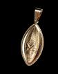 pendentif grand masque visage ethnique pendant africain rose dor�  plaqu� or