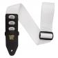 Sangle de guitare en polypropyl�ne, avec support pour m�diator, blanche