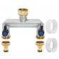 Robinet Distributeur 2 Voies, Adaptateur de Tuyau D'arrosage 3-4, Distributeu...
