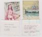 2 AUTOCOLLANTS TISSU MONET 1840 1926 JEUX D'ENFANTS NEUFS