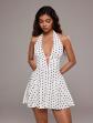 Mini robe sexy � pois dos nu halter femme soir�e plage H&M