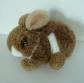 SE. Doudou peluche BEBE LAPIN VINTAGE marron beige ventre blanc 15cm marque   BE