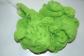 30 grammes de duvet de cachemire couleur vert fluo