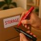 Lot de 2 Marqueurs Permanents Rouge et Noir pour �criture et Marquage sur Toute