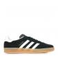 Chaussures Baskets adidas unisexe Gazelle Indoor Noir Noire Cuir Lacets