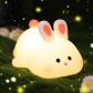 Veilleuse mignonne en forme de lapin pour fille, lampe de chevet pour chambre