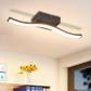 Plafonnier LED plafonnier chambre salon: Lampe de chambre moderne noire 6W