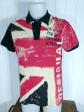 Polo coton brod� bleu manches courtes Desigual M-40 imprim�  beige-rose 21L1737